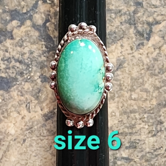 native American Jewelry - Vintage Sterling silver Native American ring size 6 turquoise fine jewelry